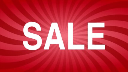 Seamless Swirling Radial Vortex Background Stripes with sale text. comic lined sunburst sale text animation. Flash sale animated text
 - Powered by Adobe