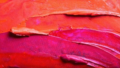 vibrant abstract brush strokes of red and pink oil paint with glossy texture for commercial design backgrounds, art wallpaper, and creative illustrations