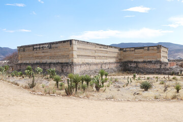 Fototapeta premium Mexico Mayan city ruins in Mitla Oaxaca area. The most important of the Mexican Zapotec religious center