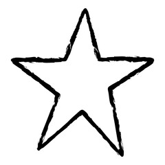 Star doodle sparkles sparkling rough sketch isolated on transparent background