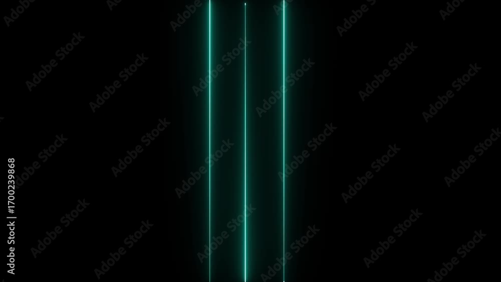 Aufkleber abstract neon line icon animation glowing line light effect icon straight neon laser line horizontal