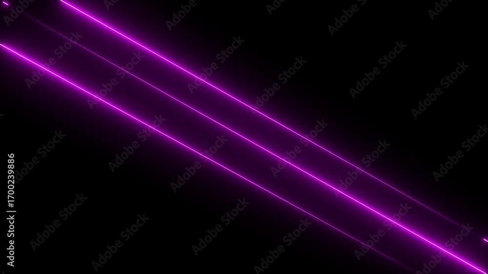 Poster abstract neon line icon animation glowing line light effect icon straight neon laser line horizontal