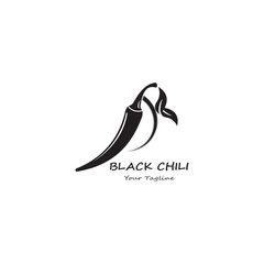 Chili Logo Design Template. Vector Illustration. Hot and spicy chili pepper logo