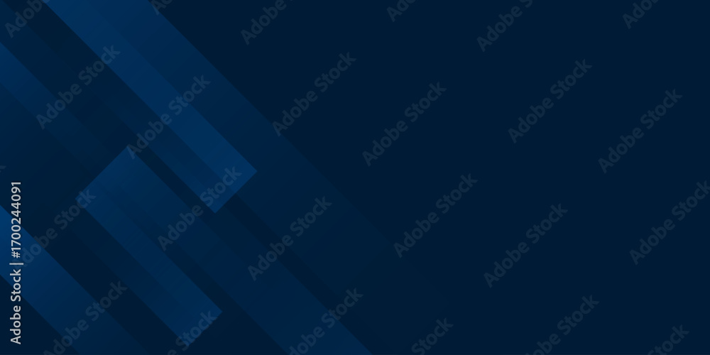 Poster abstract dark blue background with layered diagonal shapes.