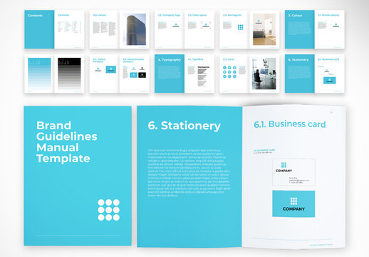 Blue Business Branding Guidelines Template