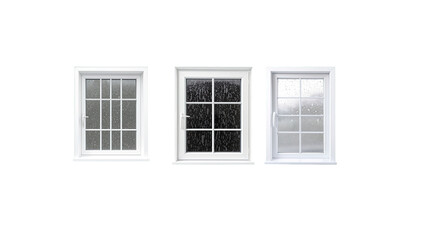 Obraz premium Window with rain on transparent background png
