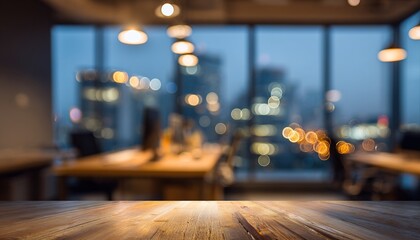 atmosphere around office blur background with bokeh light for corporate creative design. High quality