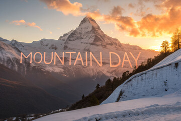 Inspiring Poster Design for International Mountain Day with Nature Landscape
