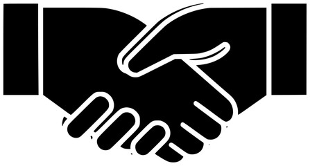 deal illustration handshake silhouette business logo agreement icon businessman outline meeting contract partnership teamwork team collaboration partner job success shape business people vector graphi