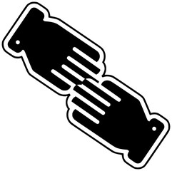 deal illustration handshake silhouette business logo agreement icon businessman outline meeting contract partnership teamwork team collaboration partner job success shape business people vector graphi