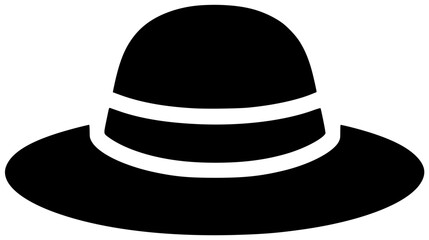 summer illustration sun silhouette hat logo vacation icon travel outline beach holiday woman sea tropical fashion collection protection sunglasses shape suntan vector graphic background