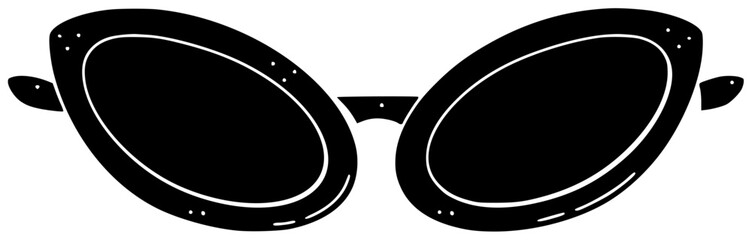 sunglasses illustration sun silhouette summer logo fashion icon glasses outline retro optical modern accessory style eye black frame trendy shape with vector graphic background