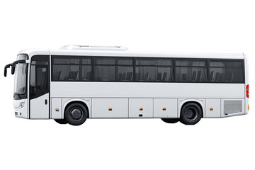 Side view of a large white bus (1)