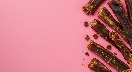 Dried Meat Delights: A Pink Palette