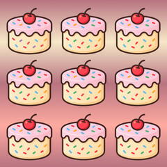 set of cupcakes