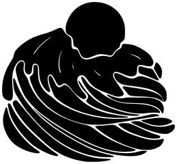 cream illustration food silhouette dessert logo sweet icon whipped outline delicious cake white milk fruit gourmet pastry dairy tasty shape women vector graphic background