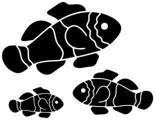 sea illustration fish silhouette animal logo ocean icon underwater outline aquarium reef marine nature coral aquatic wildlife colorful tropical shape women vector graphic background