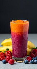 Sunrise Smoothie: Layers of Tropical Delight