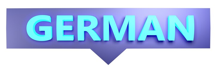 GERMAN blue arrow sign