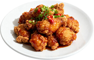 깐풍기_바삭한_한식치킨_흰접시