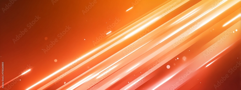 Poster abstract business background with orange gradient and dynamic lines for professional use