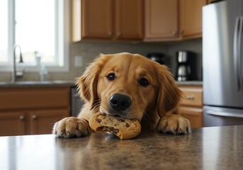 Golden Retriever's Cookie Caper