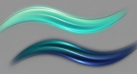 Abstract Flowing Curvilinear Lines with Bright Light Effect Design