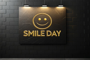 Positive Poster Design for World Smile Day with Cheerful Typography