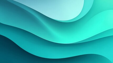 Obraz premium Modern Aqua Gradient Background with Smooth Flowing Waves for Corporate Design Use