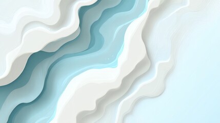 Abstract Vector Art in Ivory and White Tones with Soft Curves and Fluid Dynamics for Professional Use