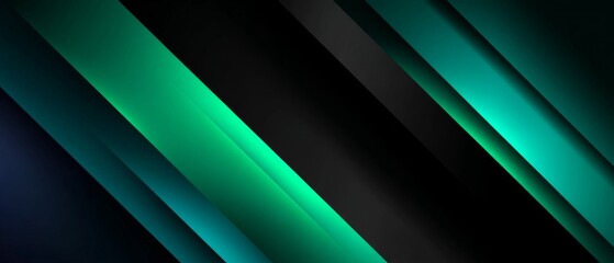 Obraz premium Futuristic Business Banner Design with Neon Green and Cyan Elements for Modern Advertising and Digital Media