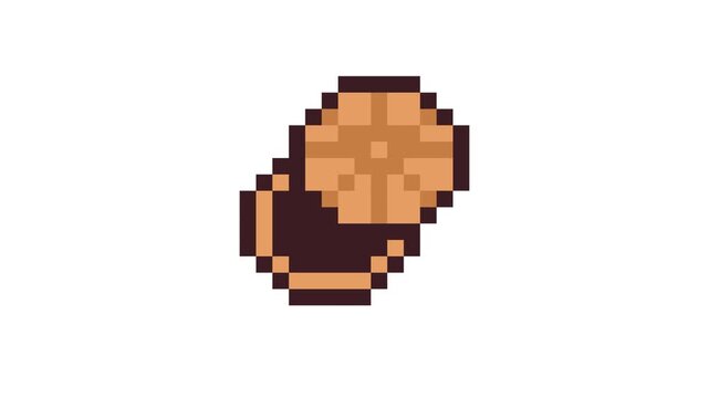 8-bit pixel art monaka japanese dessert looped animation 4k 30fps