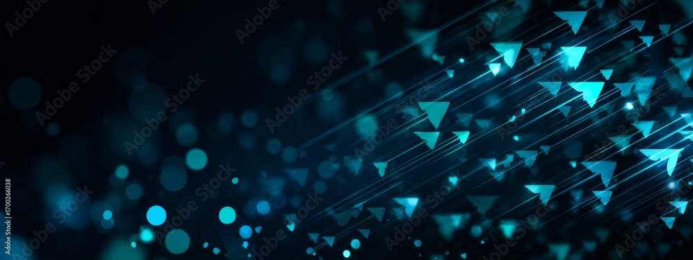Aufkleber dynamic dark blue tech background with clean arrow patterns for business use, ideal for presentation