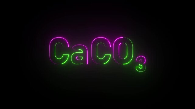 Calcium Carbonate Chemical Formula Neon Sign caco3