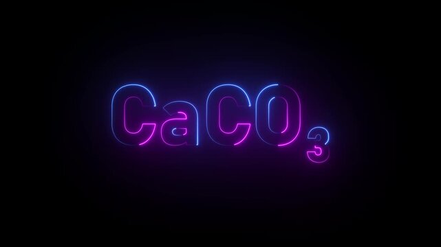 Calcium Carbonate Formula Blue and Purple Neon caco3