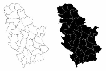 Serbia administrative maps