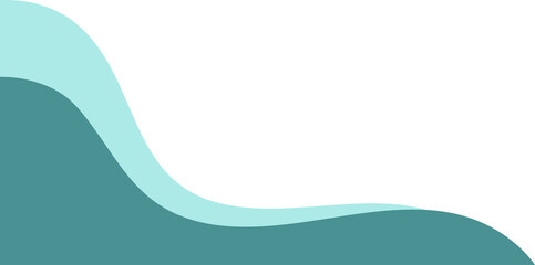 Modern abstract green wave decorative background