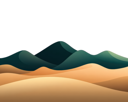 Desert Landscape With Mountains
