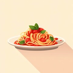 vector illustration of spaghetti