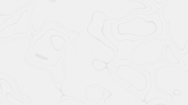 Abstract 3d white background looping, topographic map pattern with curved lines video motion 4k, suitable presentations, brochures, websites, conveying themes navigation exploration,