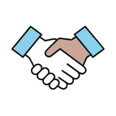 Naklejka premium handshake vector illustration