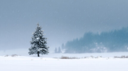 imagine winter landscape where delicate snowflakes gracefully fall against transparent background