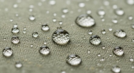 Precision Macro View of Hydrophobic Water Droplets on Advanced Performance Textile