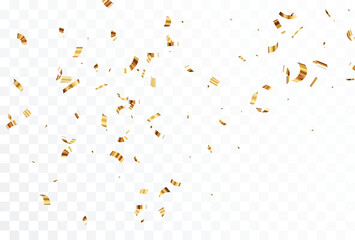 Beautiful blurred gold confetti and ribbon backgrounds design element