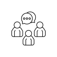 Icon a Communication Flow, isolated against a clean background.