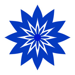 vector illustration of an abstract  blue star flower