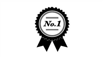 "No.1" Medal Icon for Award and Recognition Themes