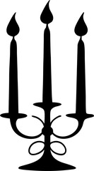 Candle Silhouette Vector Icon Illustration Isolated Design