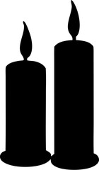 Candle Silhouette Vector Icon Illustration Isolated Design