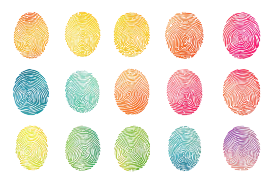 Abstract Colorful Circle Patterns on Black Background